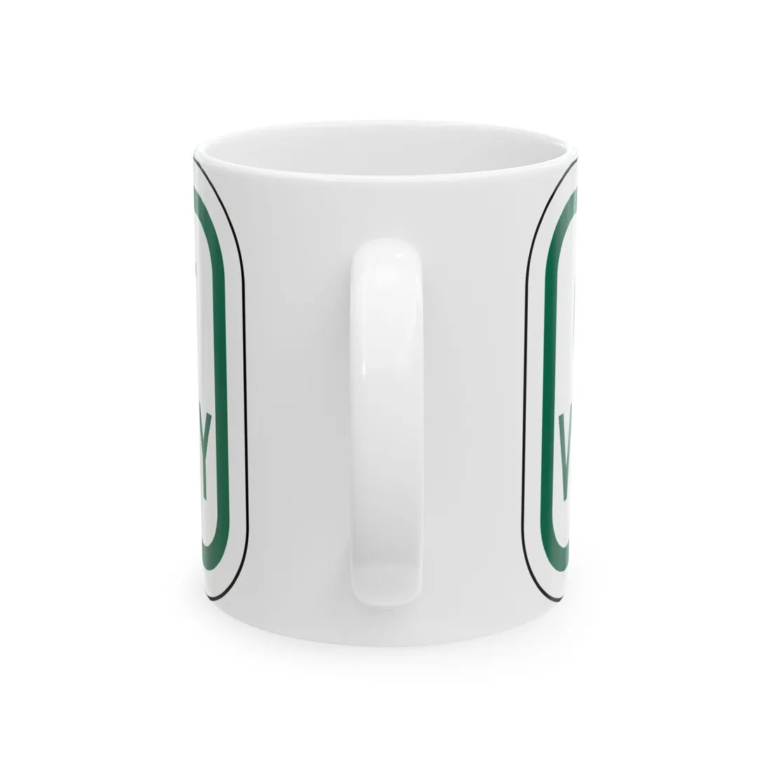 PBOT Road sign P1540 (Oregon) (Road Sign) White Coffee Mug - Go Mug Yourself