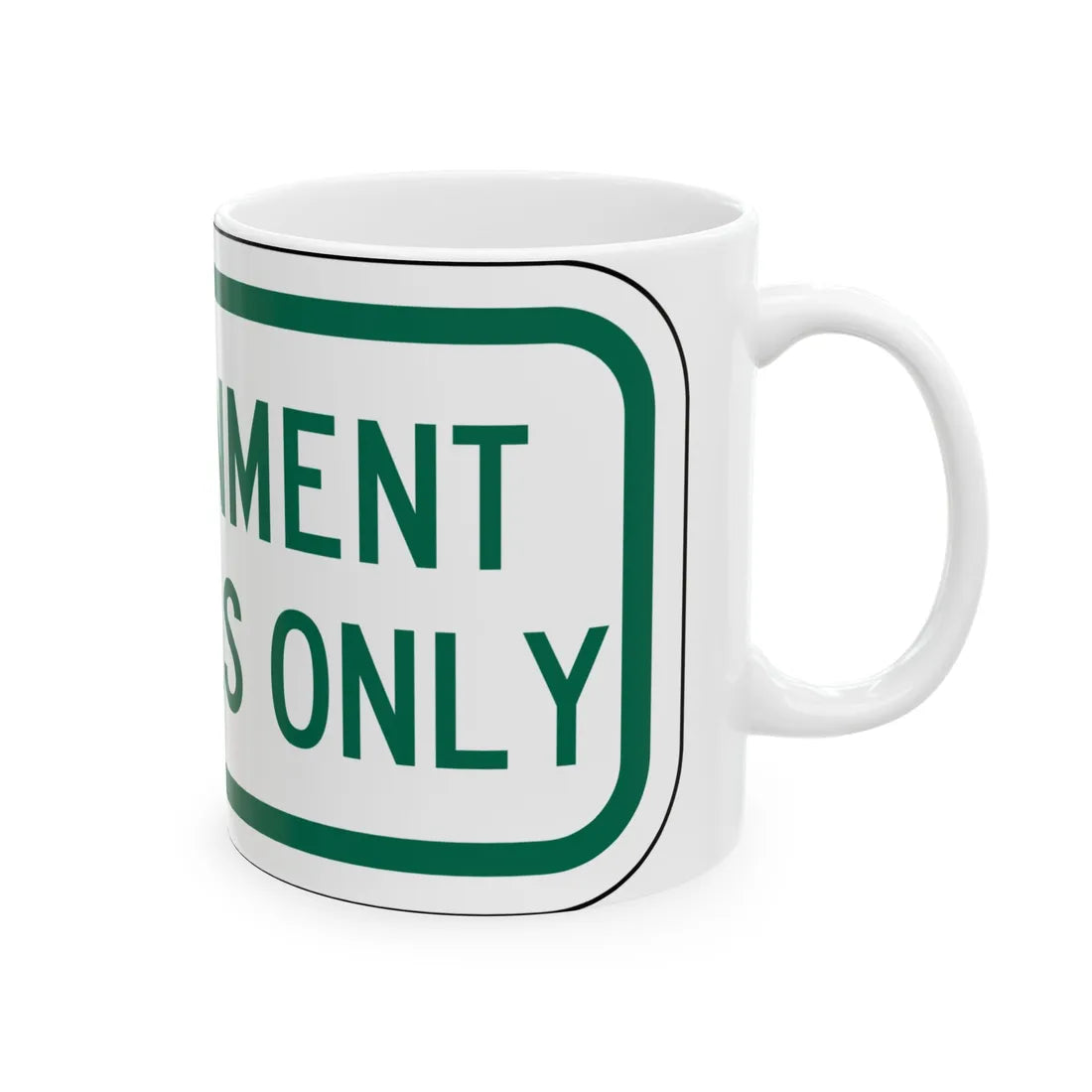 PBOT Road sign P1540 (Oregon) (Road Sign) White Coffee Mug - Go Mug Yourself
