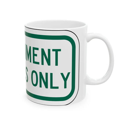 PBOT Road sign P1540 (Oregon) (Road Sign) White Coffee Mug - Go Mug Yourself
