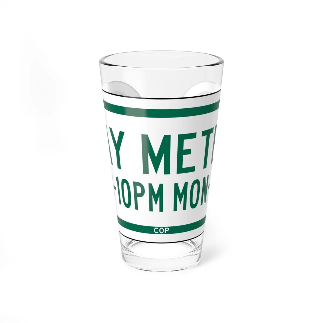 PBOT Road sign P1590 (Oregon) (Road Sign) Pint Glass 16oz 16oz - Go Mug Yourself