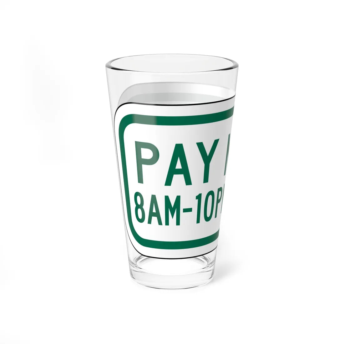 PBOT Road sign P1590 (Oregon) (Road Sign) Pint Glass 16oz - Go Mug Yourself