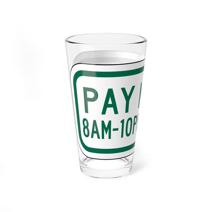 PBOT Road sign P1590 (Oregon) (Road Sign) Pint Glass 16oz - Go Mug Yourself