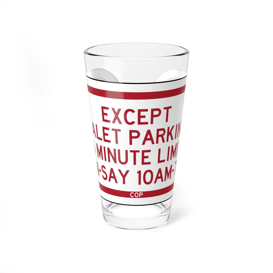 PBOT Road sign P1736 (Oregon) (Road Sign) Pint Glass 16oz 16oz - Go Mug Yourself