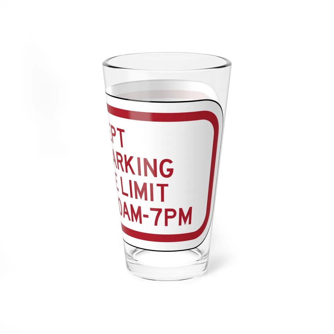 PBOT Road sign P1736 (Oregon) (Road Sign) Pint Glass 16oz - Go Mug Yourself