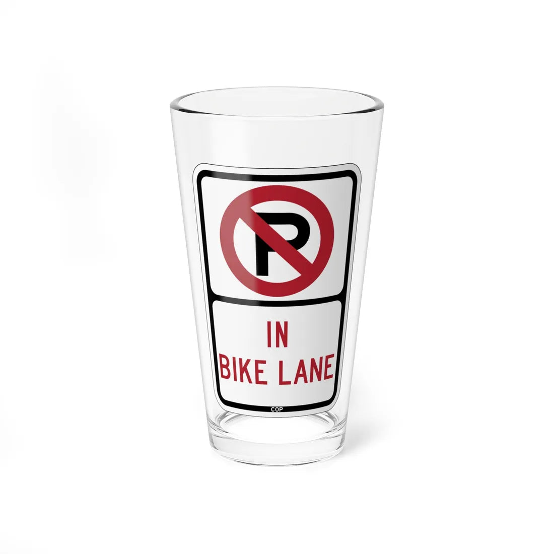 PBOT Road sign P1841 (Oregon) (Road Sign) Pint Glass 16oz 16oz - Go Mug Yourself