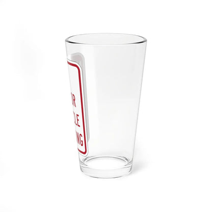PBOT Road sign P1850 (Oregon) (Road Sign) Pint Glass 16oz - Go Mug Yourself