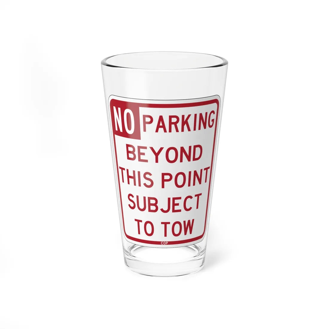 PBOT Road sign P1880 (Oregon) (Road Sign) Pint Glass 16oz 16oz - Go Mug Yourself