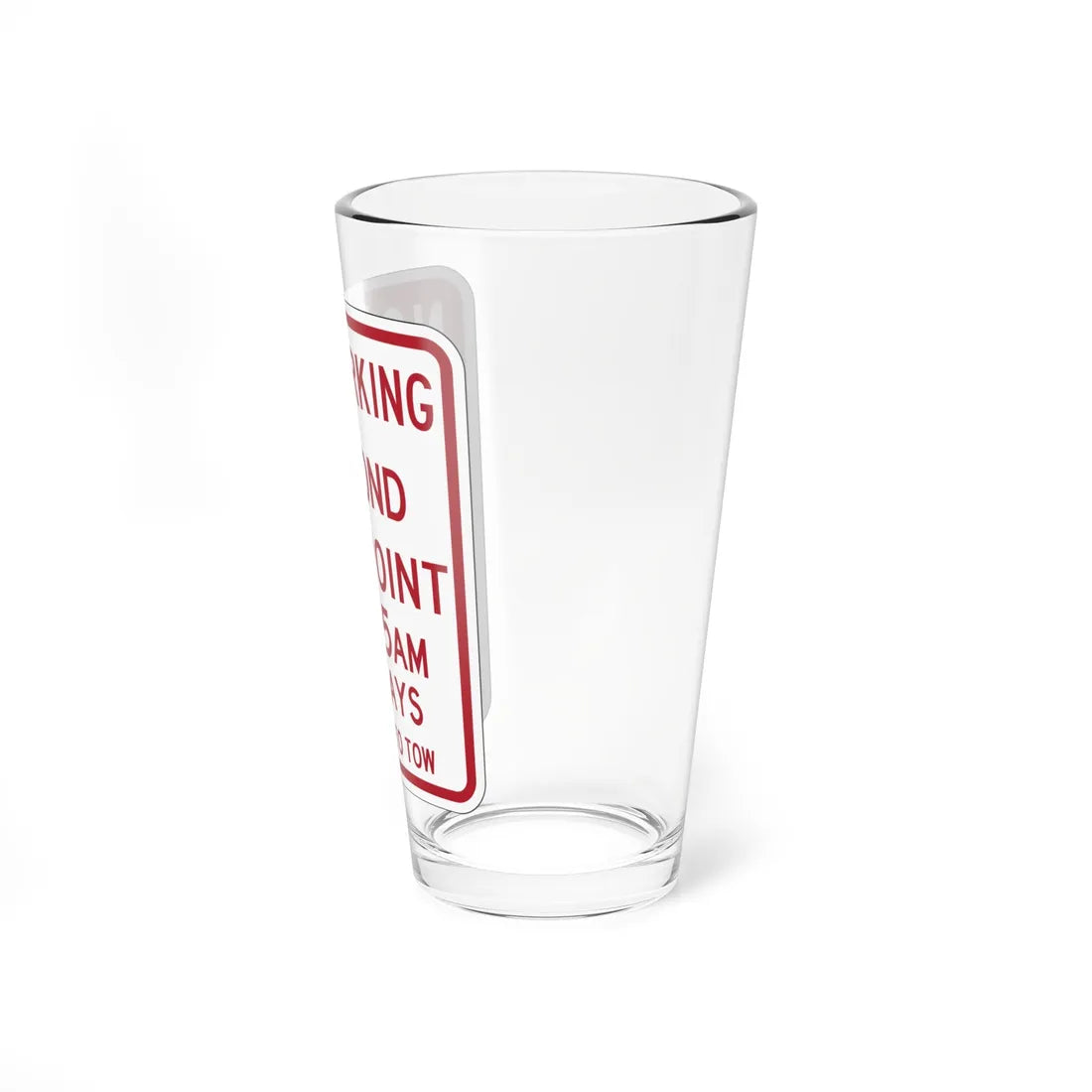PBOT Road sign P1881 (Oregon) (Road Sign) Pint Glass 16oz - Go Mug Yourself