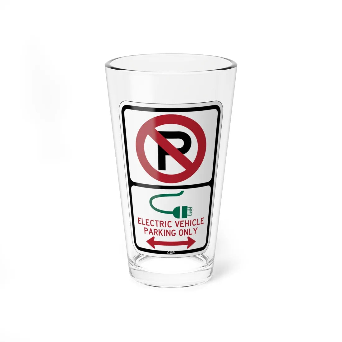 PBOT Road sign P1910D (Oregon) (Road Sign) Pint Glass 16oz 16oz - Go Mug Yourself