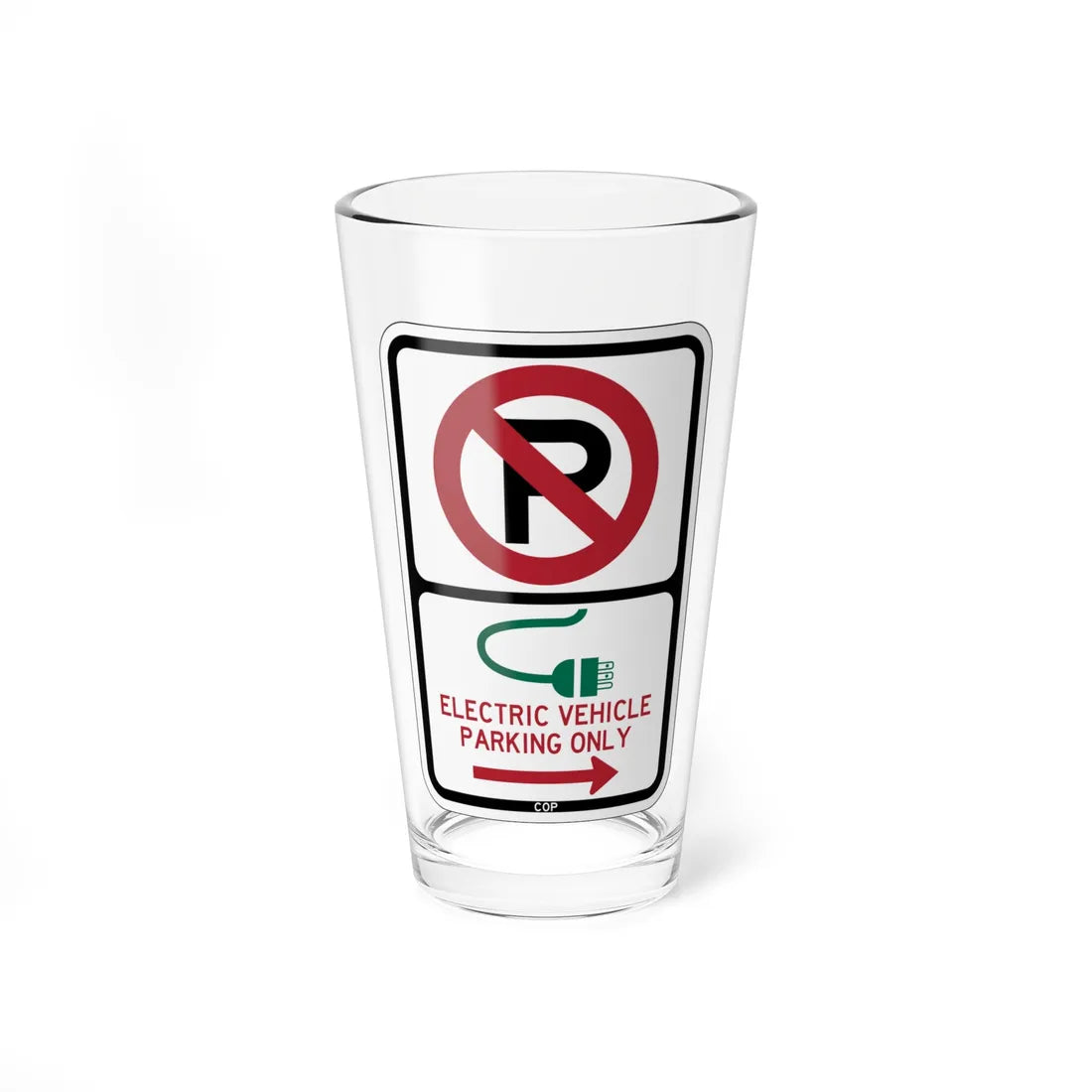 PBOT Road sign P1910R (Oregon) (Road Sign) Pint Glass 16oz 16oz - Go Mug Yourself