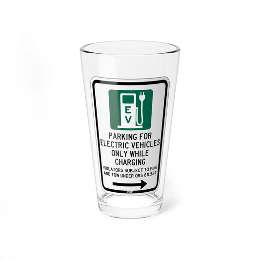 PBOT Road sign P1911R (Oregon) (Road Sign) Pint Glass 16oz 16oz - Go Mug Yourself