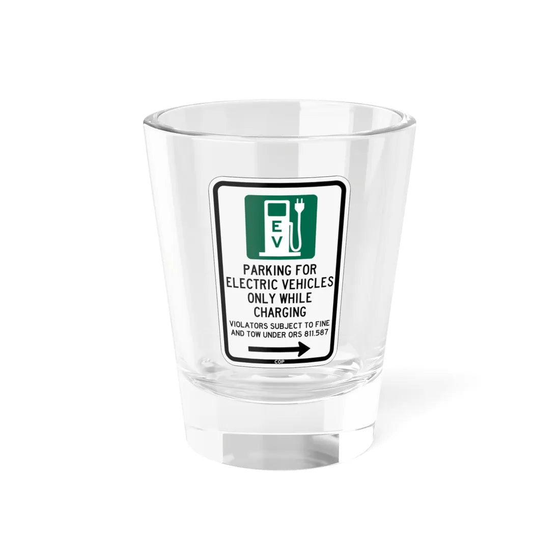 PBOT Road sign P1911R (Oregon) (Road Sign) Shot Glass 1.5oz 1.5oz - Go Mug Yourself