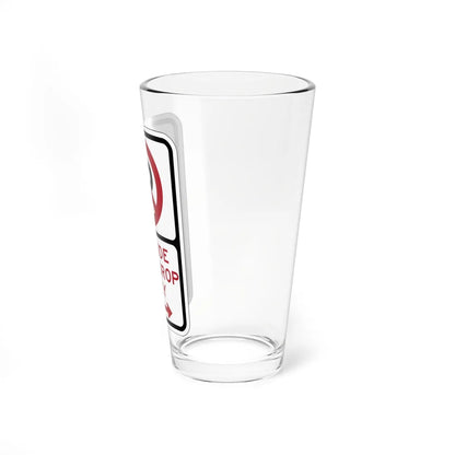 PBOT Road sign P1920D (Oregon) (Road Sign) Pint Glass 16oz - Go Mug Yourself