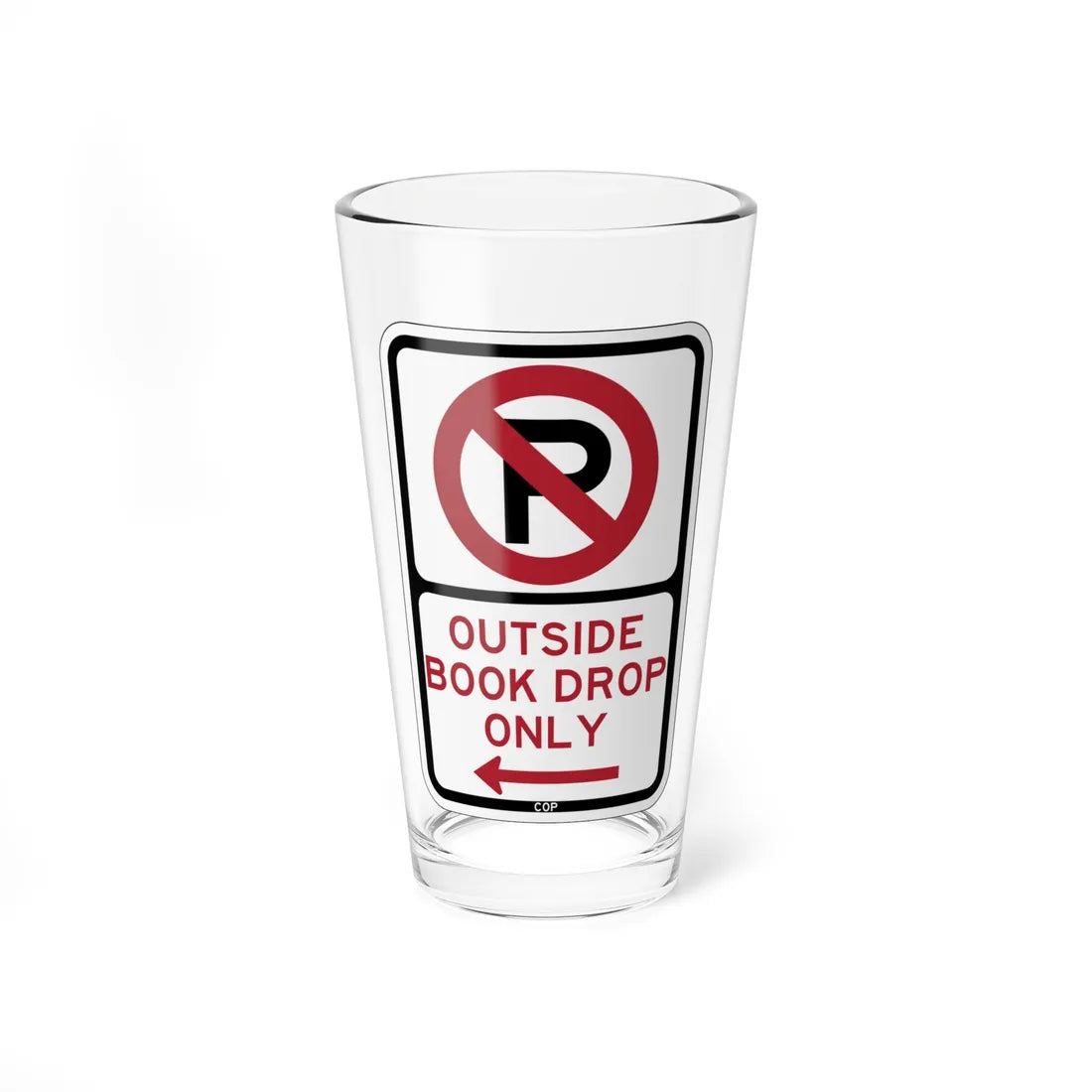 PBOT Road sign P1920L (Oregon) (Road Sign) Pint Glass 16oz 16oz - Go Mug Yourself