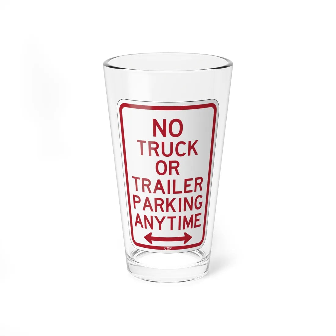 PBOT Road sign P1950D (Oregon) (Road Sign) Pint Glass 16oz 16oz - Go Mug Yourself