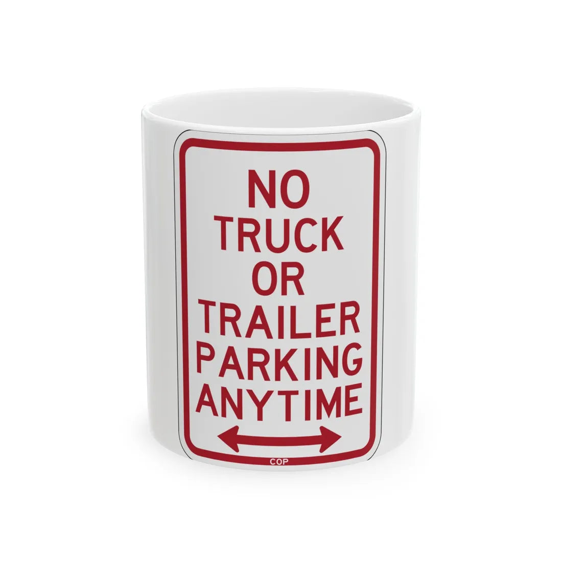 PBOT Road sign P1950D (Oregon) (Road Sign) White Coffee Mug 11oz - Go Mug Yourself