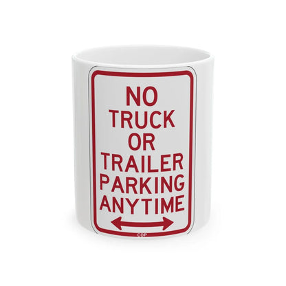 PBOT Road sign P1950D (Oregon) (Road Sign) White Coffee Mug 11oz - Go Mug Yourself