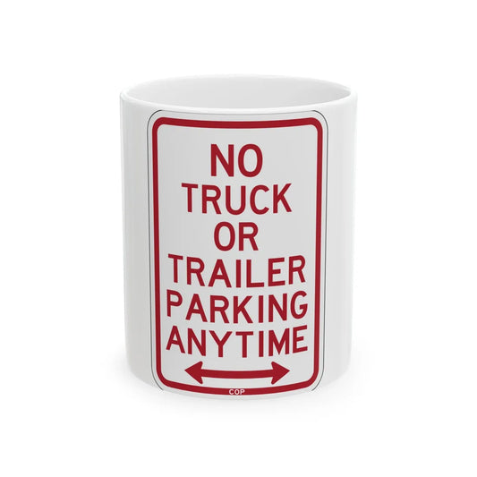 PBOT Road sign P1950D (Oregon) (Road Sign) White Coffee Mug 11oz - Go Mug Yourself