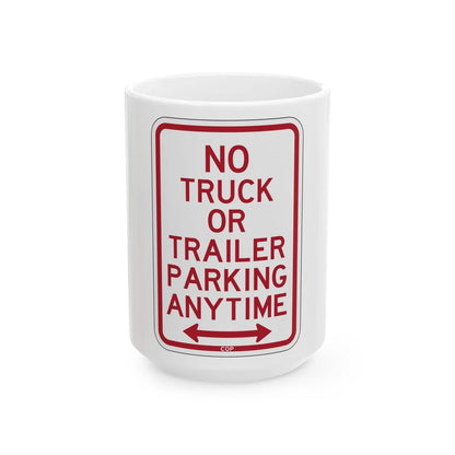 PBOT Road sign P1950D (Oregon) (Road Sign) White Coffee Mug 15oz - Go Mug Yourself
