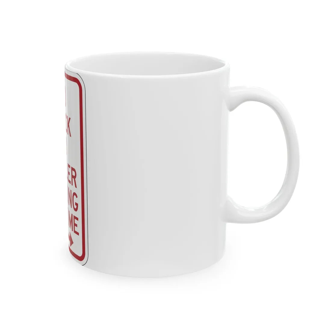 PBOT Road sign P1950D (Oregon) (Road Sign) White Coffee Mug - Go Mug Yourself