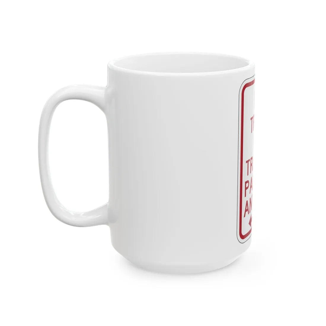 PBOT Road sign P1950D (Oregon) (Road Sign) White Coffee Mug - Go Mug Yourself