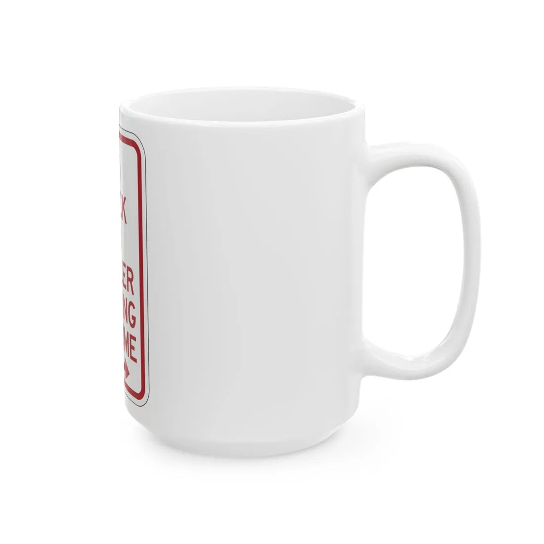 PBOT Road sign P1950D (Oregon) (Road Sign) White Coffee Mug - Go Mug Yourself