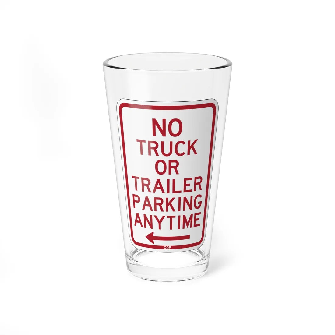 PBOT Road sign P1950L (Oregon) (Road Sign) Pint Glass 16oz 16oz - Go Mug Yourself