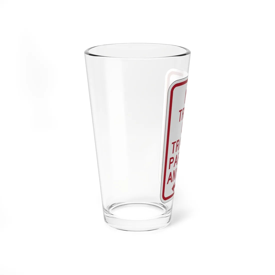 PBOT Road sign P1950L (Oregon) (Road Sign) Pint Glass 16oz - Go Mug Yourself