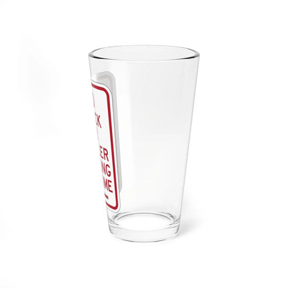PBOT Road sign P1950L (Oregon) (Road Sign) Pint Glass 16oz - Go Mug Yourself
