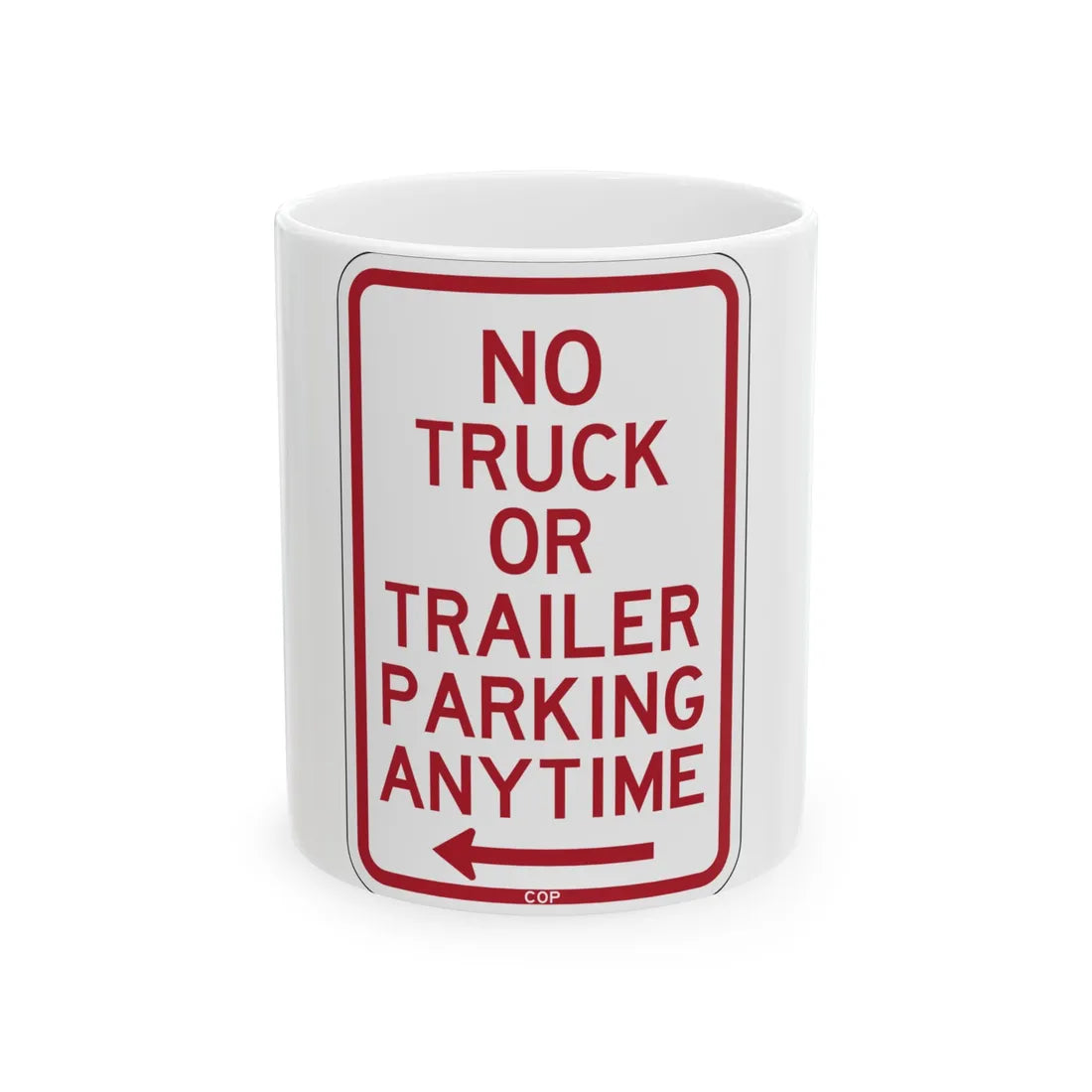 PBOT Road sign P1950L (Oregon) (Road Sign) White Coffee Mug 11oz - Go Mug Yourself