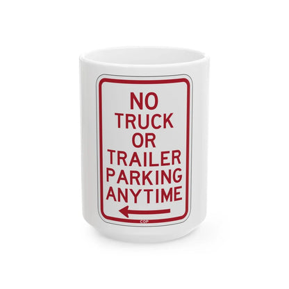 PBOT Road sign P1950L (Oregon) (Road Sign) White Coffee Mug 15oz - Go Mug Yourself