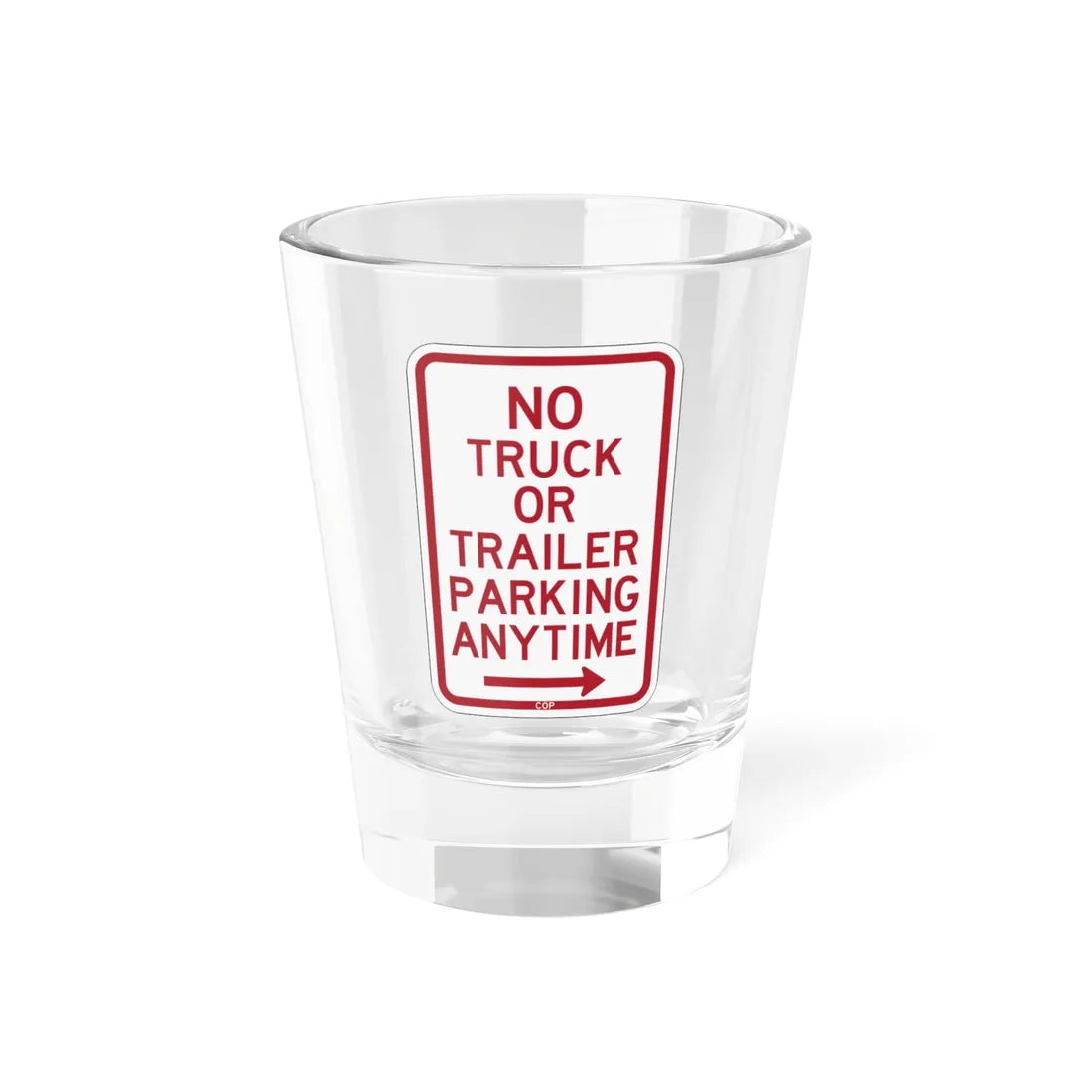 PBOT Road sign P1950R (Oregon) (Road Sign) Shot Glass 1.5oz 1.5oz - Go Mug Yourself