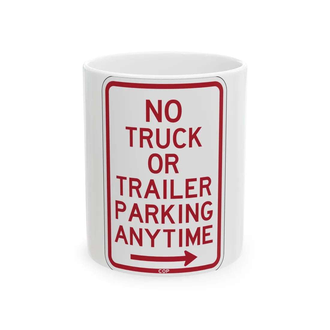 PBOT Road sign P1950R (Oregon) (Road Sign) White Coffee Mug 11oz - Go Mug Yourself