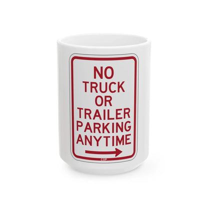 PBOT Road sign P1950R (Oregon) (Road Sign) White Coffee Mug 15oz - Go Mug Yourself