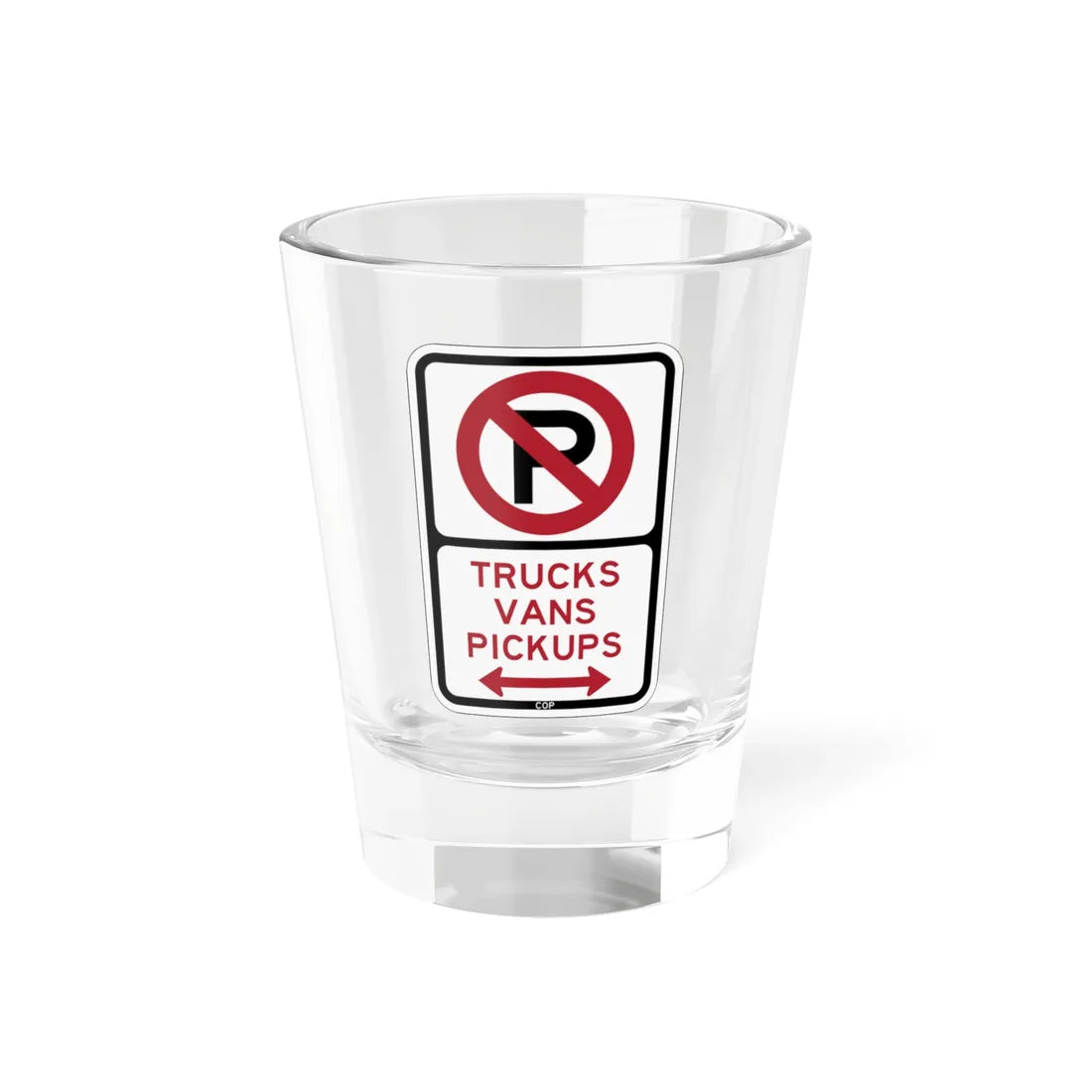 PBOT Road sign P1955D (Oregon) (Road Sign) Shot Glass 1.5oz 1.5oz - Go Mug Yourself