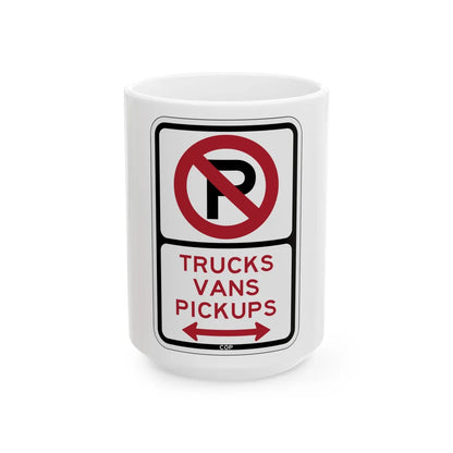 PBOT Road sign P1955D (Oregon) (Road Sign) White Coffee Mug 15oz - Go Mug Yourself