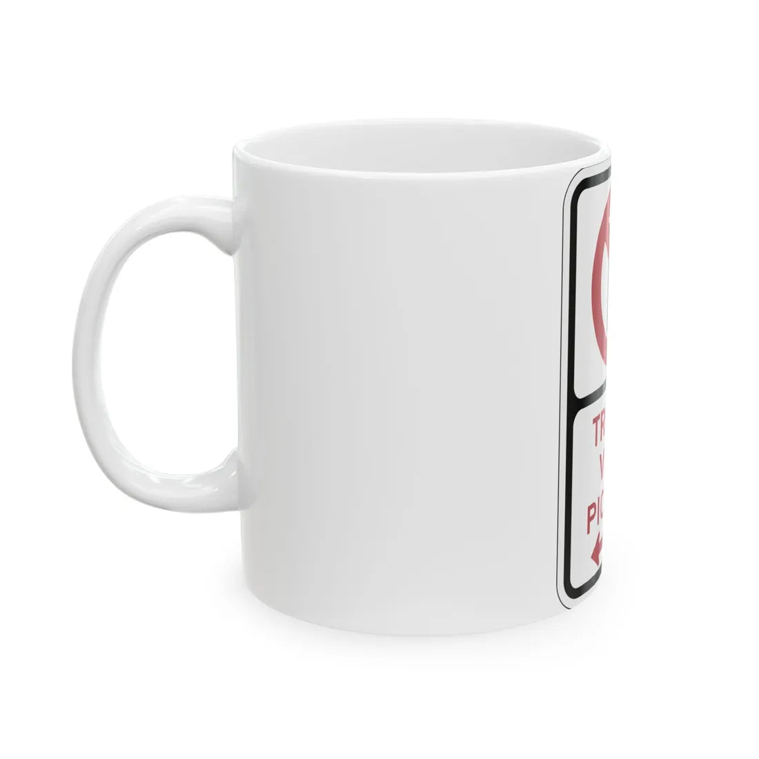 PBOT Road sign P1955D (Oregon) (Road Sign) White Coffee Mug - Go Mug Yourself