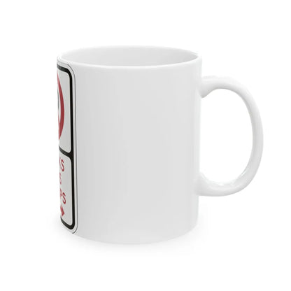PBOT Road sign P1955D (Oregon) (Road Sign) White Coffee Mug - Go Mug Yourself