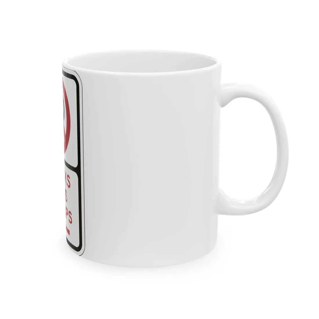 PBOT Road sign P1955L (Oregon) (Road Sign) White Coffee Mug - Go Mug Yourself