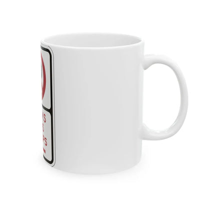 PBOT Road sign P1955L (Oregon) (Road Sign) White Coffee Mug - Go Mug Yourself
