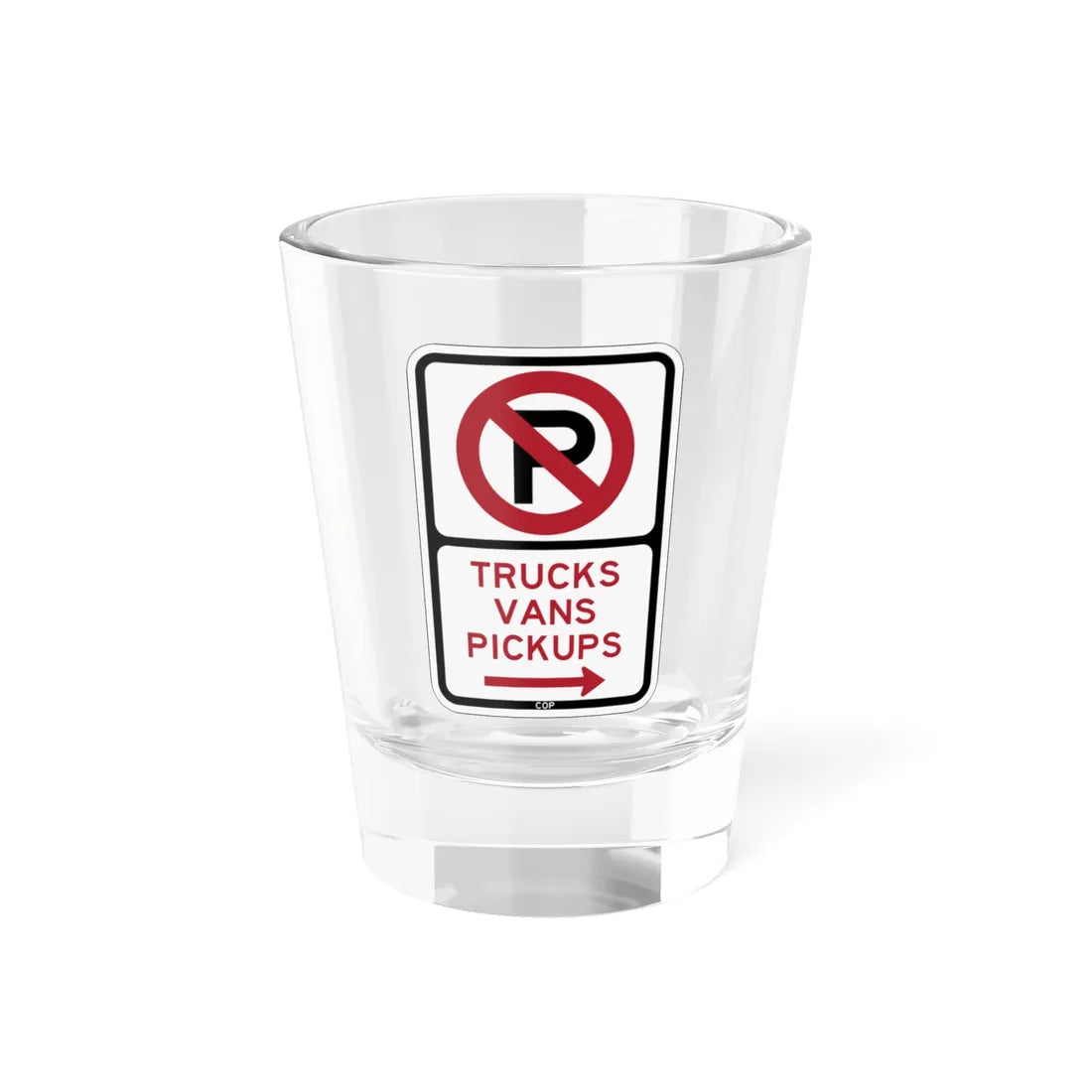 PBOT Road sign P1955R (Oregon) (Road Sign) Shot Glass 1.5oz 1.5oz - Go Mug Yourself