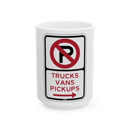PBOT Road sign P1955R (Oregon) (Road Sign) White Coffee Mug 15oz - Go Mug Yourself