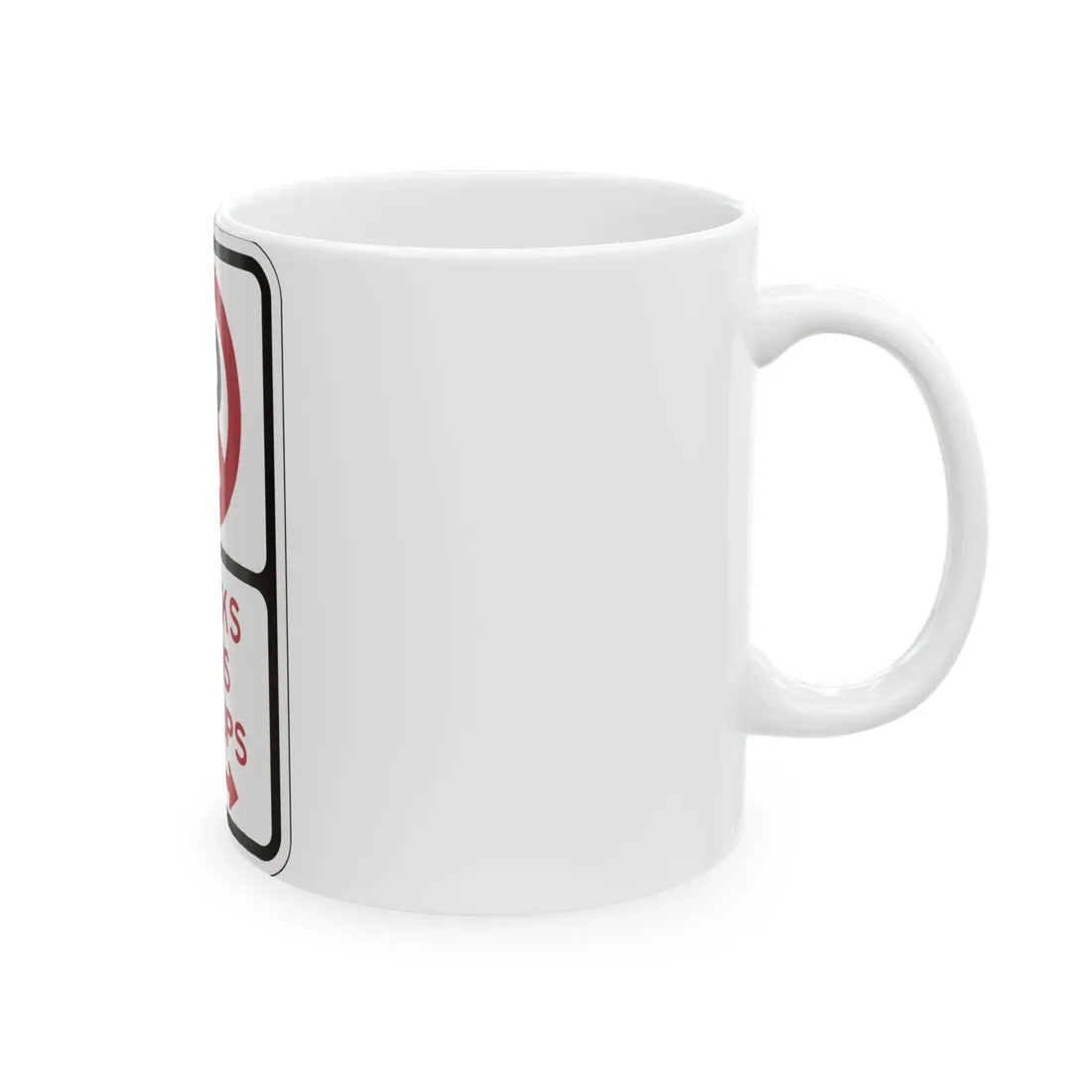 PBOT Road sign P1955R (Oregon) (Road Sign) White Coffee Mug - Go Mug Yourself