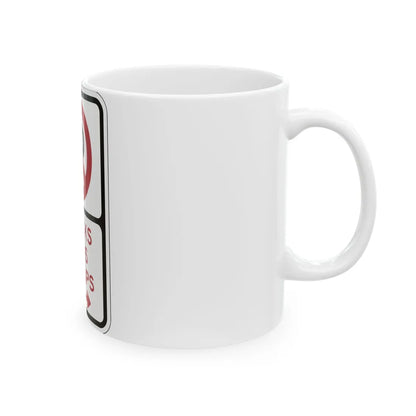 PBOT Road sign P1955R (Oregon) (Road Sign) White Coffee Mug - Go Mug Yourself