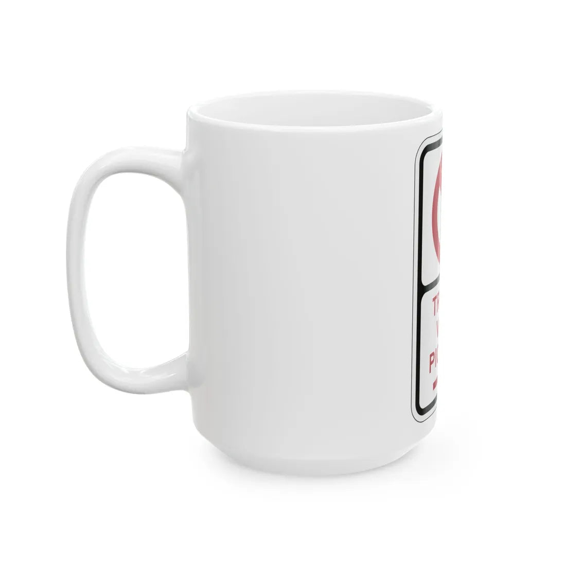 PBOT Road sign P1955R (Oregon) (Road Sign) White Coffee Mug - Go Mug Yourself