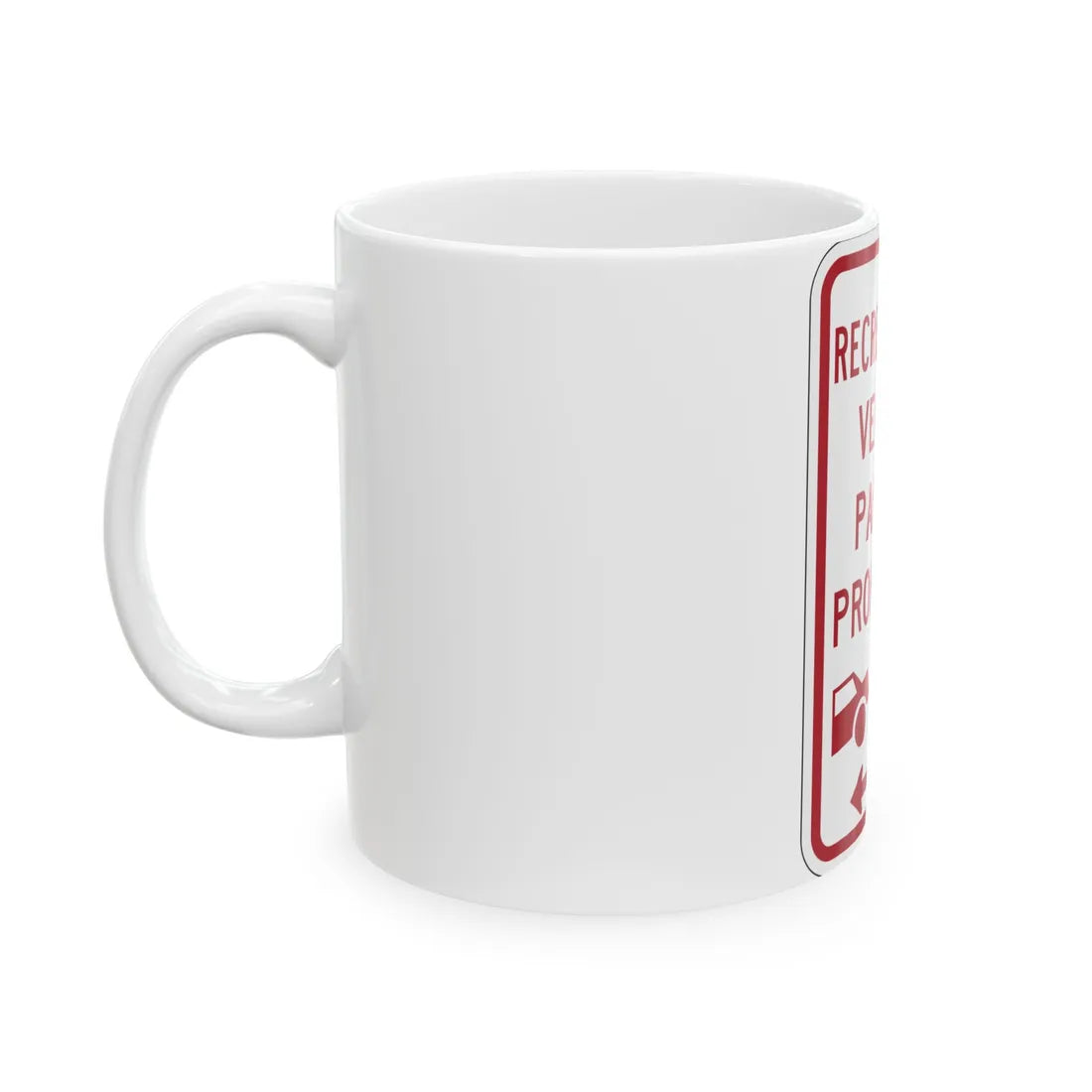 PBOT Road sign P1957D (Oregon) (Road Sign) White Coffee Mug - Go Mug Yourself
