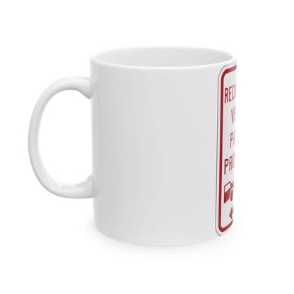 PBOT Road sign P1957D (Oregon) (Road Sign) White Coffee Mug - Go Mug Yourself