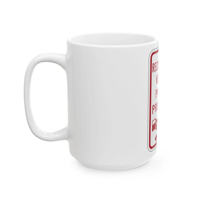 PBOT Road sign P1957D (Oregon) (Road Sign) White Coffee Mug - Go Mug Yourself