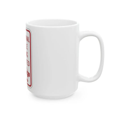 PBOT Road sign P1957D (Oregon) (Road Sign) White Coffee Mug - Go Mug Yourself
