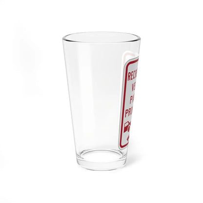 PBOT Road sign P1957L (Oregon) (Road Sign) Pint Glass 16oz - Go Mug Yourself